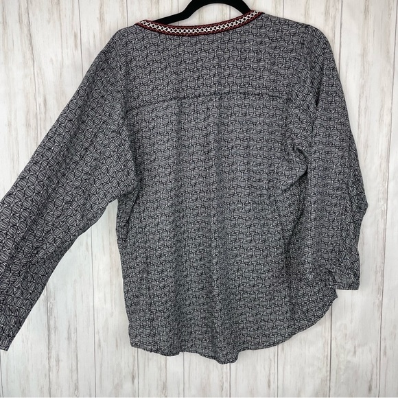 Anthropologie Daniel Rainn black and white tassel blouse - Picture 6 of 6